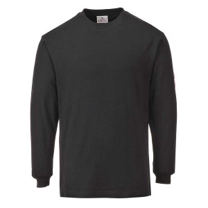 Футболка огнестойкая FR11BKR Portwest с длинным рукавом, 200g/м, черная